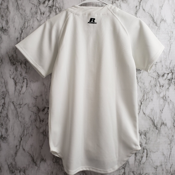 💕 Russell Athletic White Jersey Youth Size Medium - Picture 4 of 11